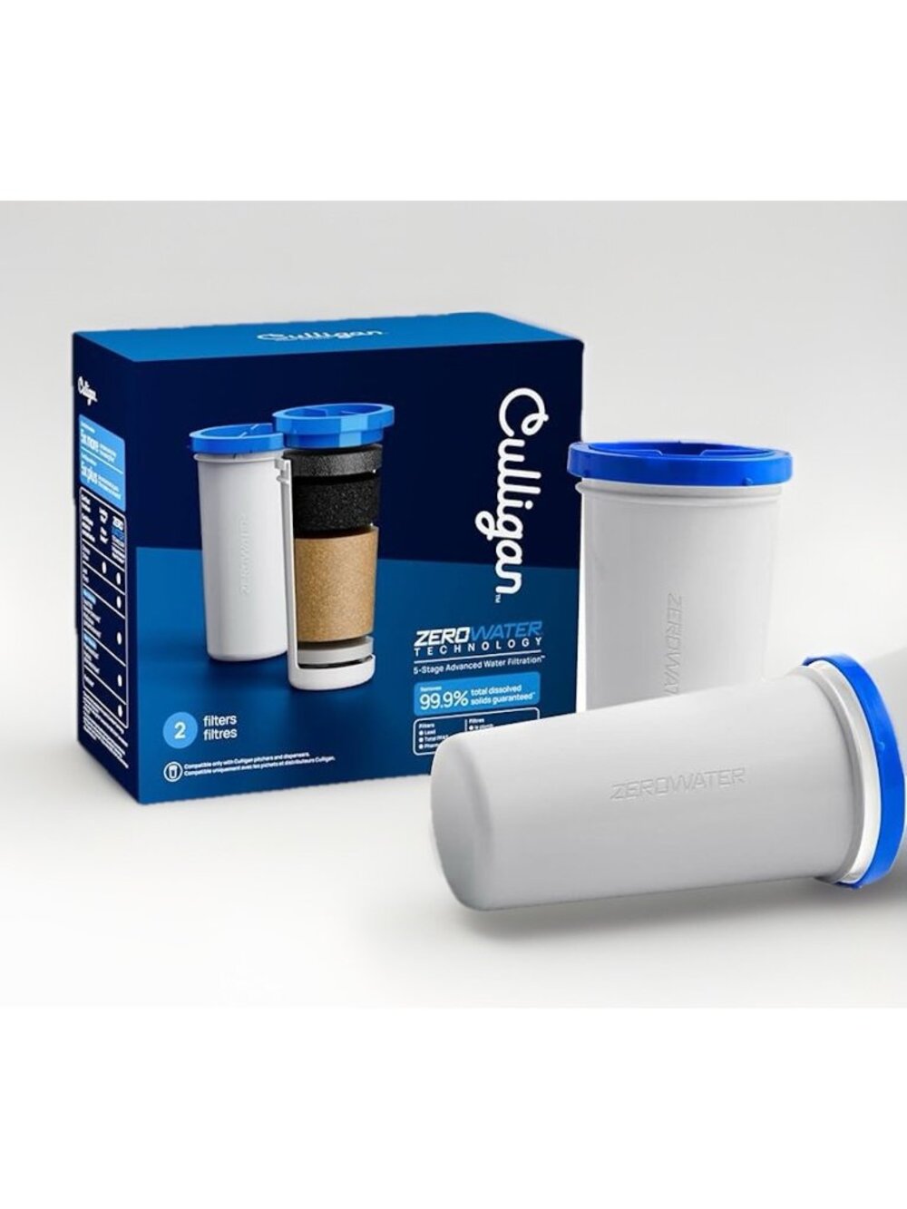 2 pk Culligan Zero Water Filter 5-Stage Advanced Filtration System Open Box NEW!